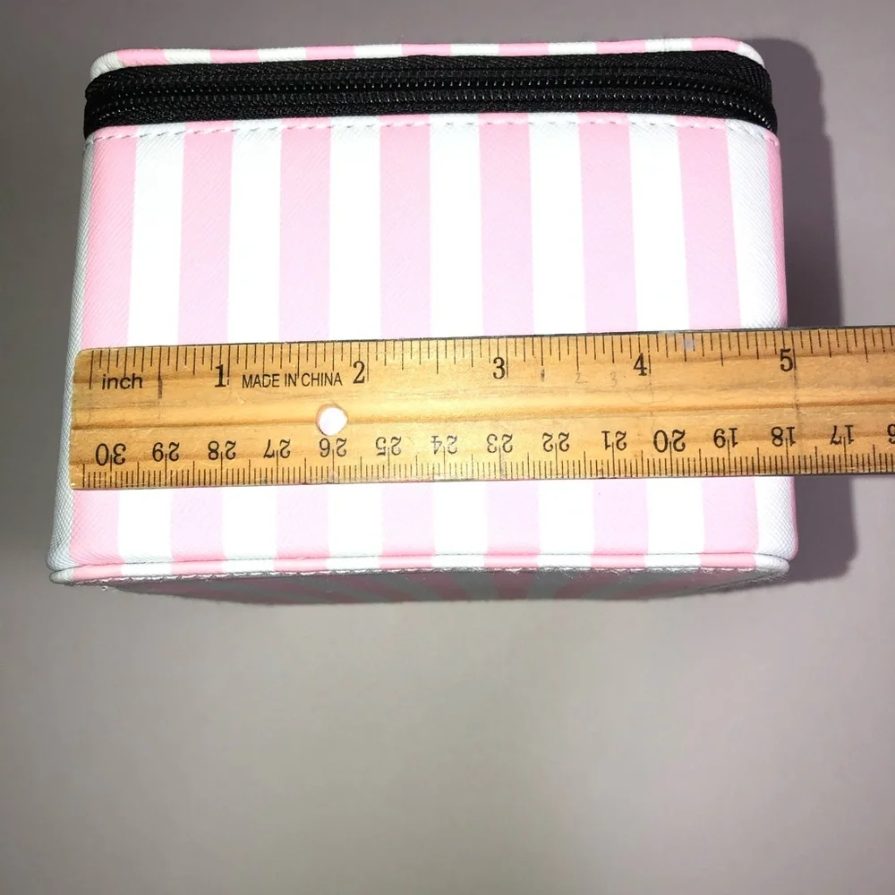 Victoria’s Secret Makeup Train Case in Iconic Stripe, Organizer, like new